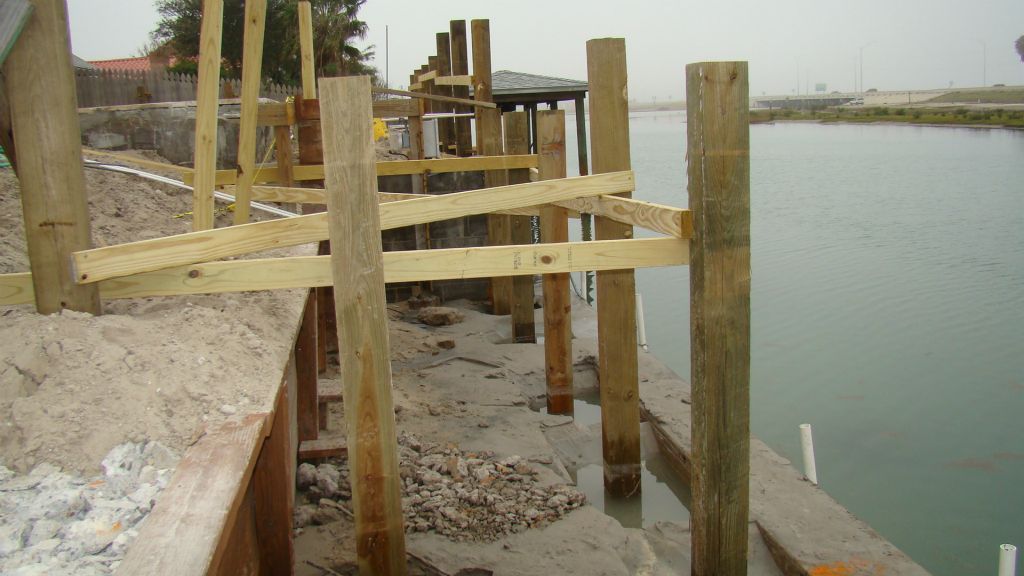PILINGS SET IN PLACE